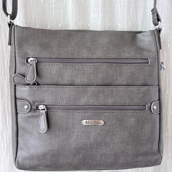 Multisac Handbags - Multisac Gray Women's Crossbody Bag NWT